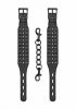 Ouch! Skulls & Bones Ankle Cuffs With Skulls Black
