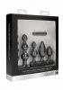 Silicone USB Rechargeable Anal Set Black