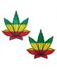 Pastease Marijuana Leaf Rasta Weed Pasties O/S