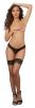 Fence Net Thigh High Stockings Black O/S