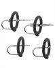 Kink Ring, Plug Set Cock Accessory Silicone & Stainless Black