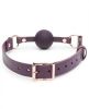 Fifty Shades Cherished Leather Ball Gag Purple