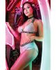 Vibes Resting Bitch Face Bralette & Retro Shorts Gray S/M