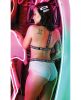 Vibes Resting Bitch Face Bralette & Retro Shorts Gray S/M