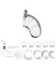 Mancage Chastity 3.5 inches Cock Cage Model 1 Clear