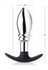 Dark Stopper Metal And Silicone Anal Plug Silver