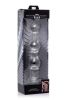Mammoth 3 Bumps Glass Dildo Clear