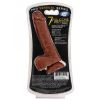 Pro Sensual Premium Silicone Dong with 3 C Rings Brown 7 inches